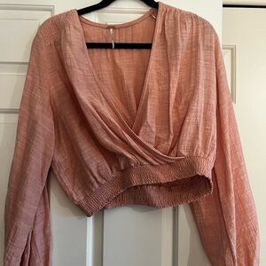 Free people pink blouse